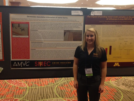 Christine Mainquist Ties for 2nd in the Poster Competition at AASV 2014 Annual Meeting